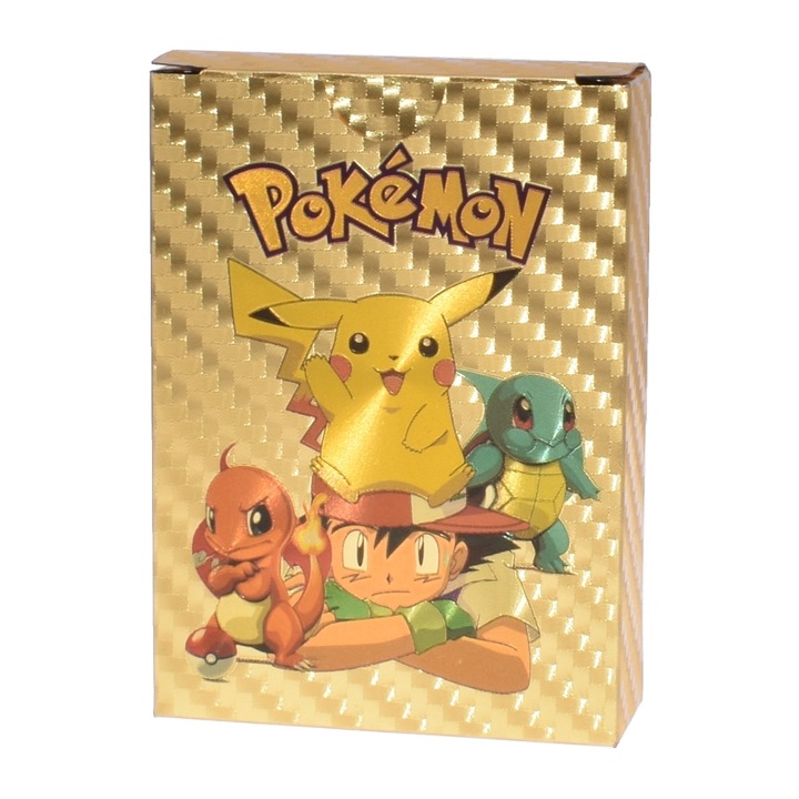 Joc de carti Pokemon Gold VMax GX Energy Card 55 piese