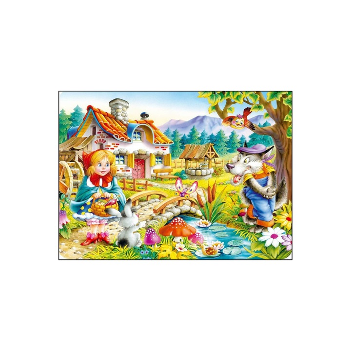 Covor antiderapant copii, 80 x 150 cm, Scufuta Rosie, Anais Tailor