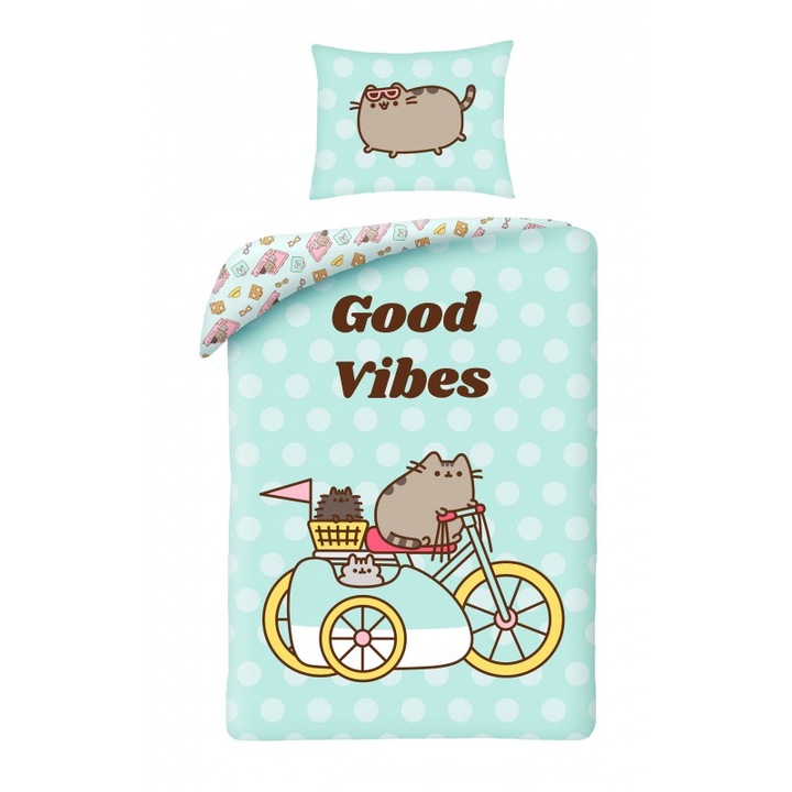 Аgynemű gyerekeknek Pusheen Good Vibes, 140х200, Sokszínű