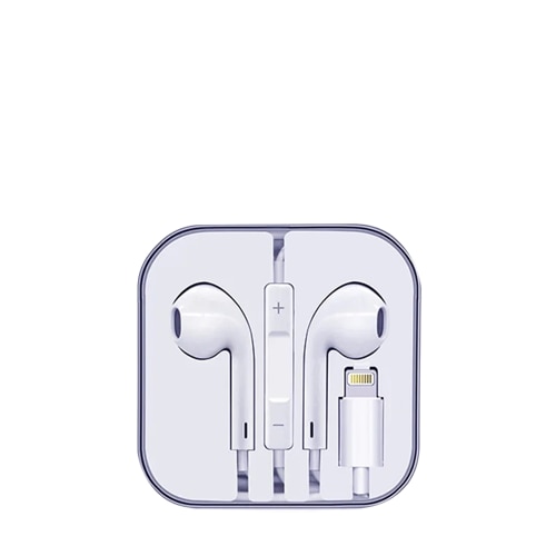 Casti cu fir OZ Blast, In-Ear, telecomanda bluetooth pentru apeluri/volum, mufa tip Light, 1 m, Albe