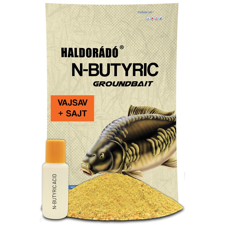 Nada, Haldorado, N-Butyric Groundbait 800g + 50ml, Fermentat + Cascaval