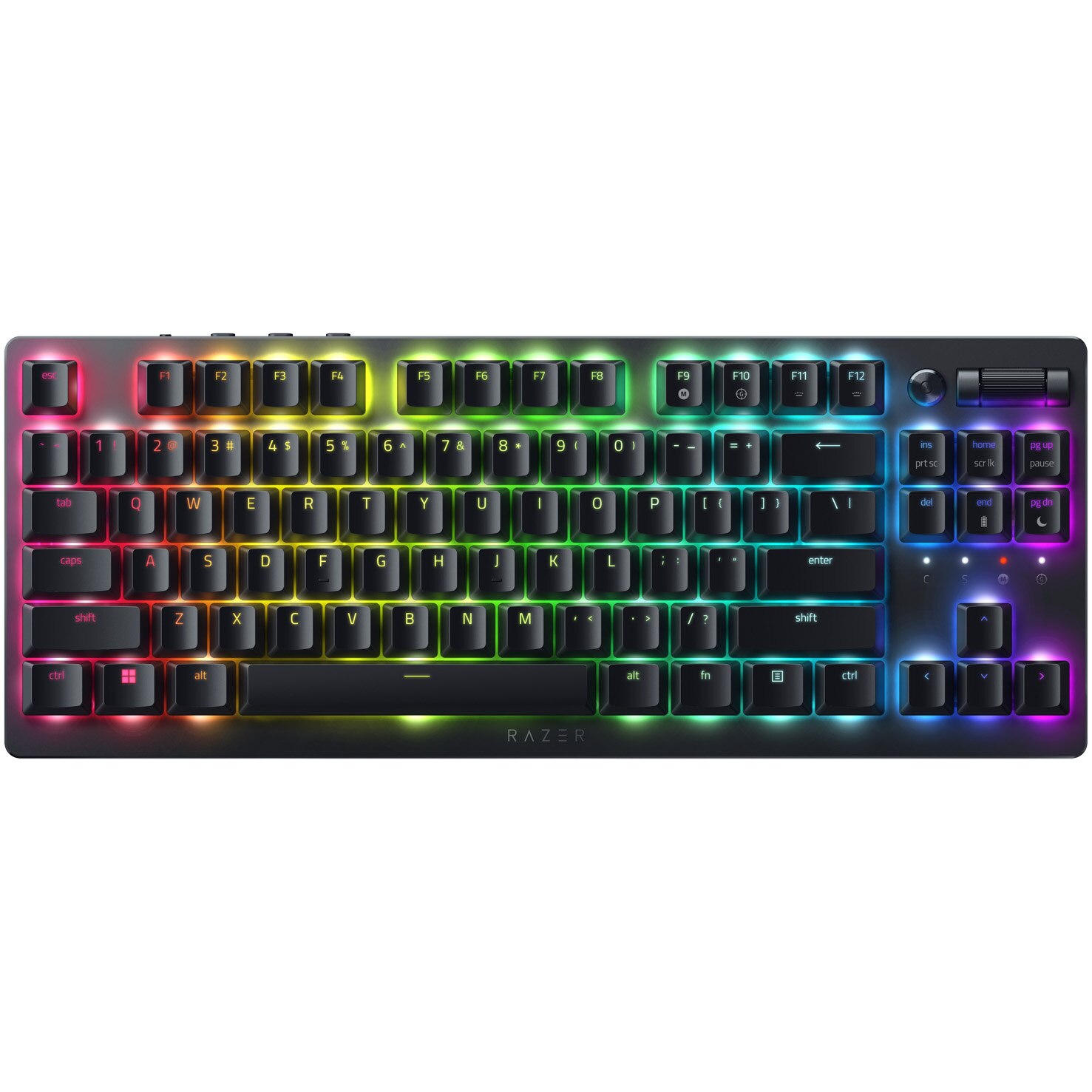 Tastatura gaming wireless Razer DeathStalker V2 Pro Tenkeyless, RGB LED, Bluetooth/Wireless/Type-C, negru