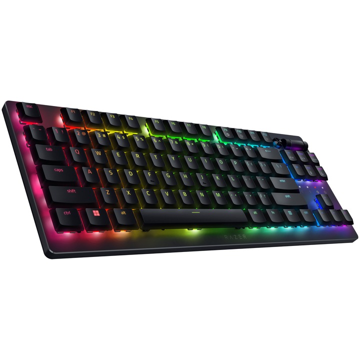 Безжична клавиатура Gaming Razer DeathStalker V2 Pro Tenkeyless, RGB LED, Bluetooth/Wireless/Type-C, Черен