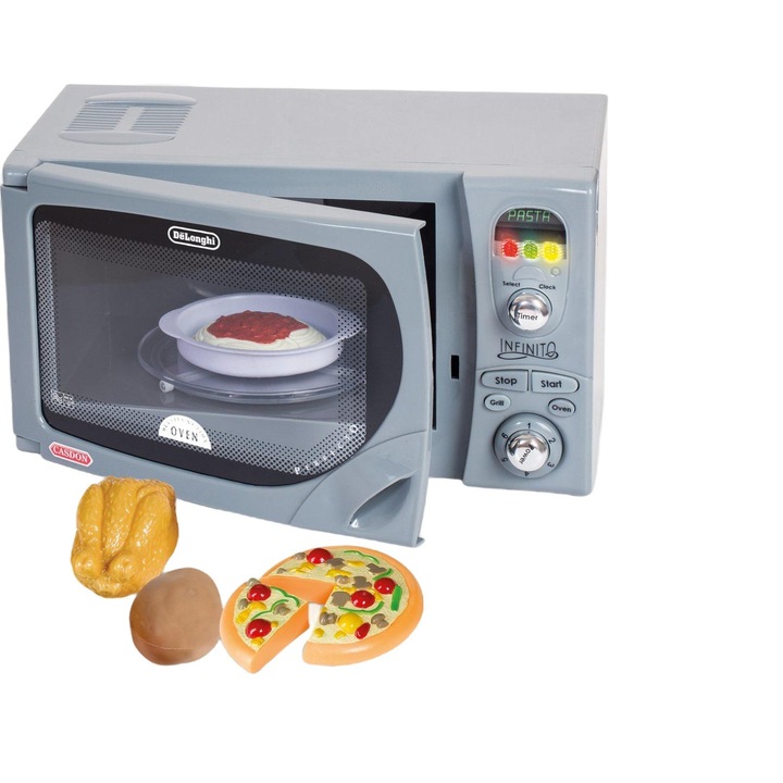 Set cuptor cu microunde si accesorii, Puzzle, 3-6 ani, Gri