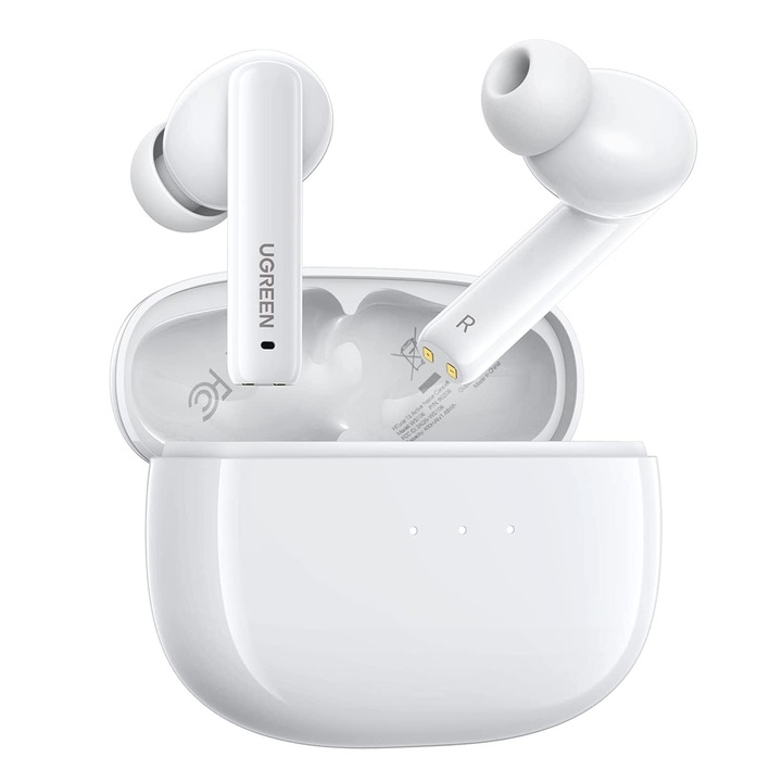 Безжични слушалки UGREEN HiTune T3, ANC, Bluetooth 5.2, бели