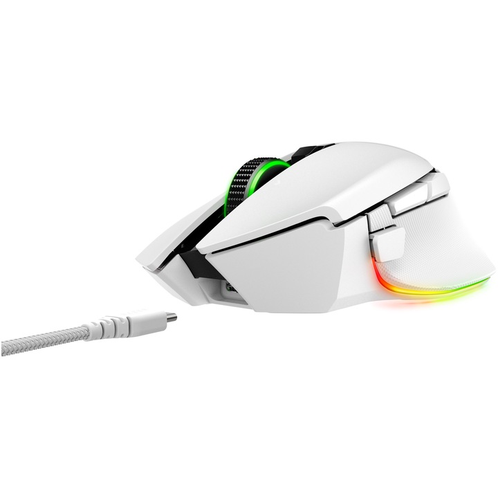 Безжична мишка Gaming Razer Basilisk V3 PRO, 30k DPI, USB, Бяла