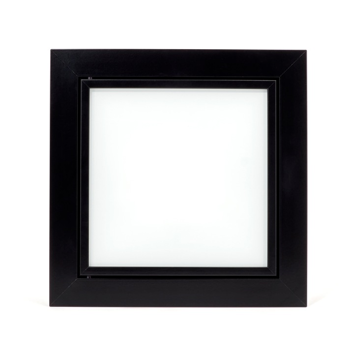 Usa de inspectie, Aluminiu, 300 x 300 mm, Negru/Alb