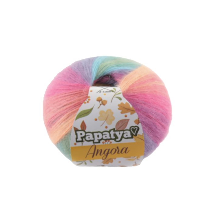 Papatya Angora Batik textilfonal 556-11, horgoláshoz és kötéshez, akril, többszínű, 550 m