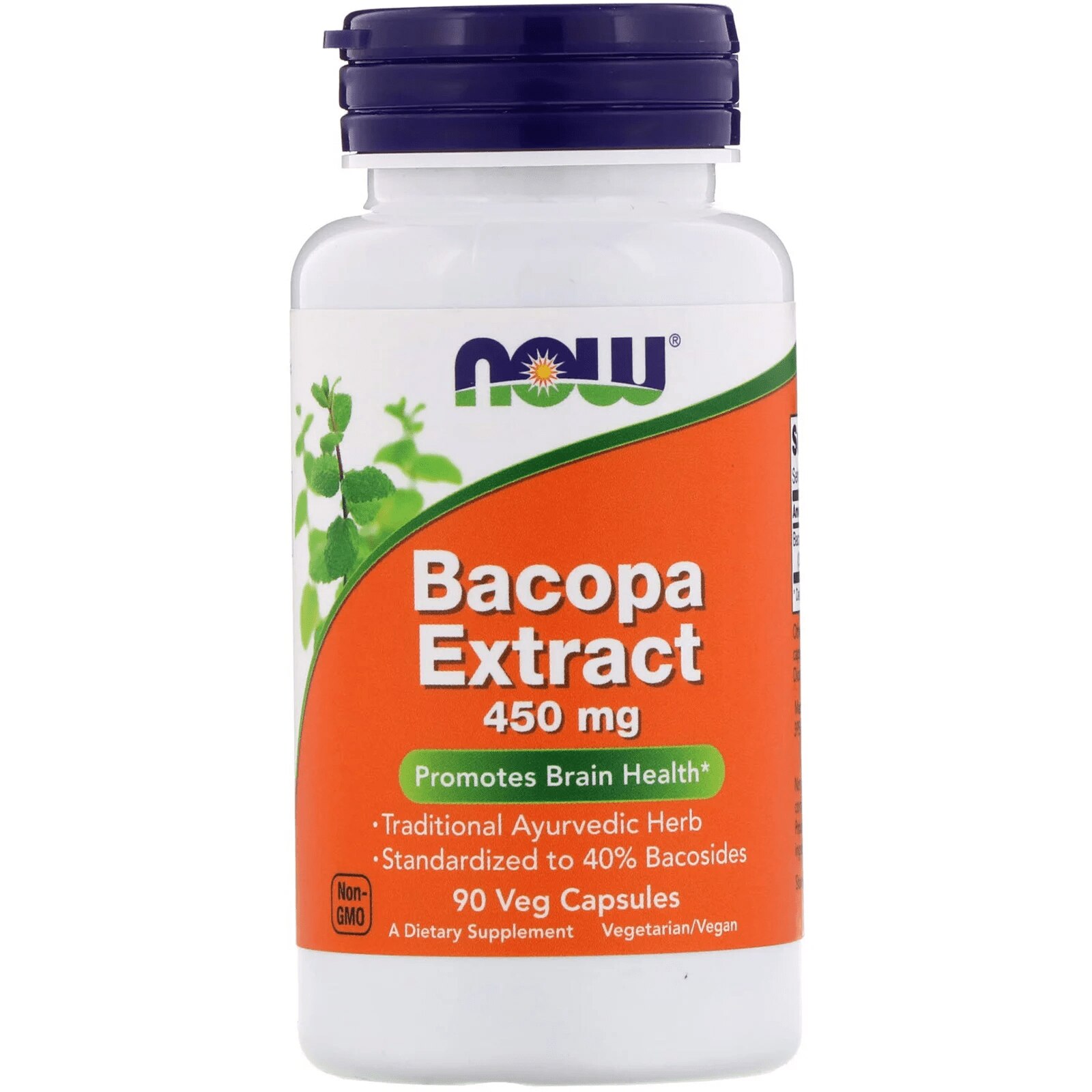 Бакопа екстракт, NOW, 450mg, 90 капсули - eMAG.bg