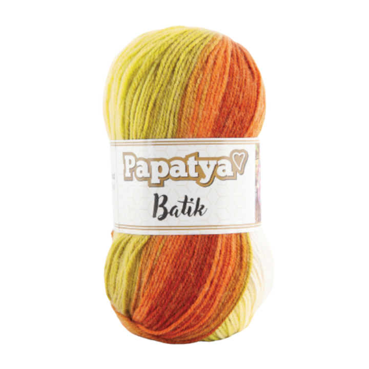 Papatya Batik textil cérna 554-16, horgoláshoz és kötéshez, akril, többszínű, 360 m