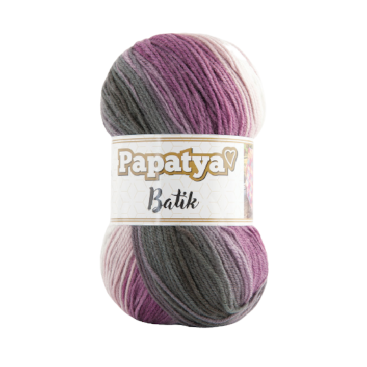 Papatya Batik textil cérna 554-22, horgoláshoz és kötéshez, akril, többszínű, 360 m