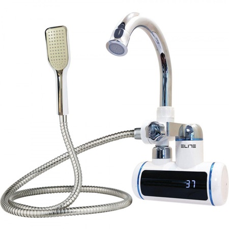Нагревател за вода с душ Elite EHSD-2559, Дисплей за градуси, 3000W ...