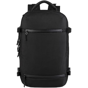 Rucsac laptop 15.6 inch, pentru calatorii, drumetii, port USB, compartiment incaltaminte, rezistent la stropi de apa, buzunar antifurt, sistem fixare pe valiza, OZUKO, OZ8983SBK, Negru