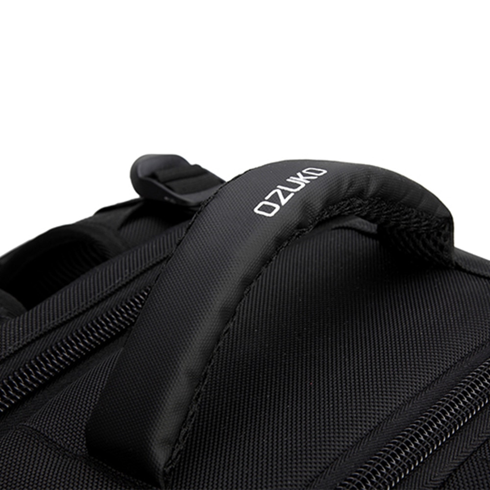 Rucsac universal extensibil, laptop & port USB, calatorie, spatiu incaltaminte, impermeabil, OZUKO OZ8983SBK Negru