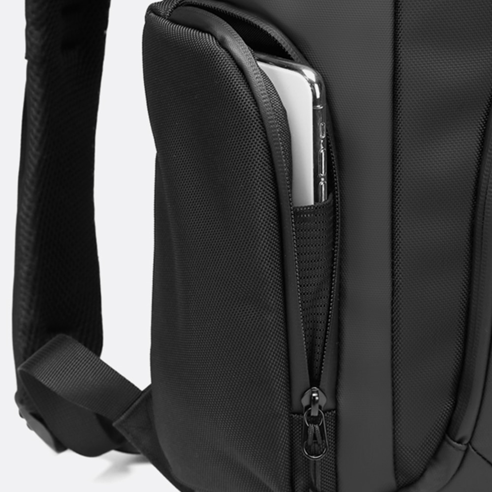 Rucsac laptop 15,6 inch, multifunctional, rezistent la stropi de apa, sistem fixare pe valiza, buzunar antifurt, buzunare multiple, OZUKO, OZ9409BK, Negru