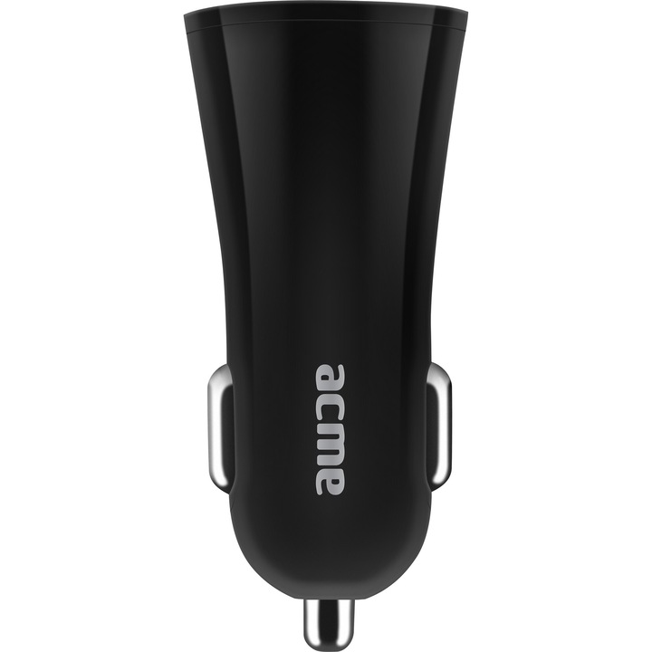 Autós töltő 1 db USB porttal, 2.4A, Fekete, SLG-BBL7437