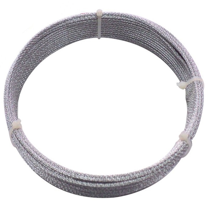 Cablu de otel zincat plastifiat, 3/4.5 mm x 15 m