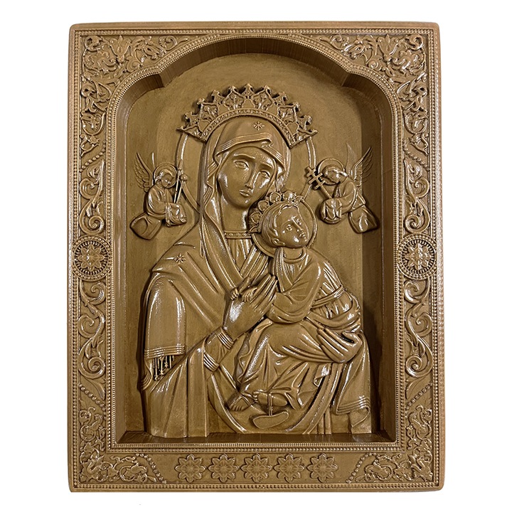 Icoana de perete, Maica Domnului cu Pruncul Iisus, 17 cm x 20.8 cm