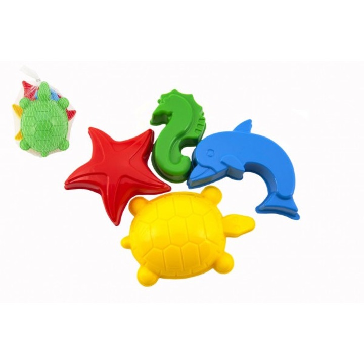Tengeri állat homok formák, Puzzle, Műanyag, 4 db