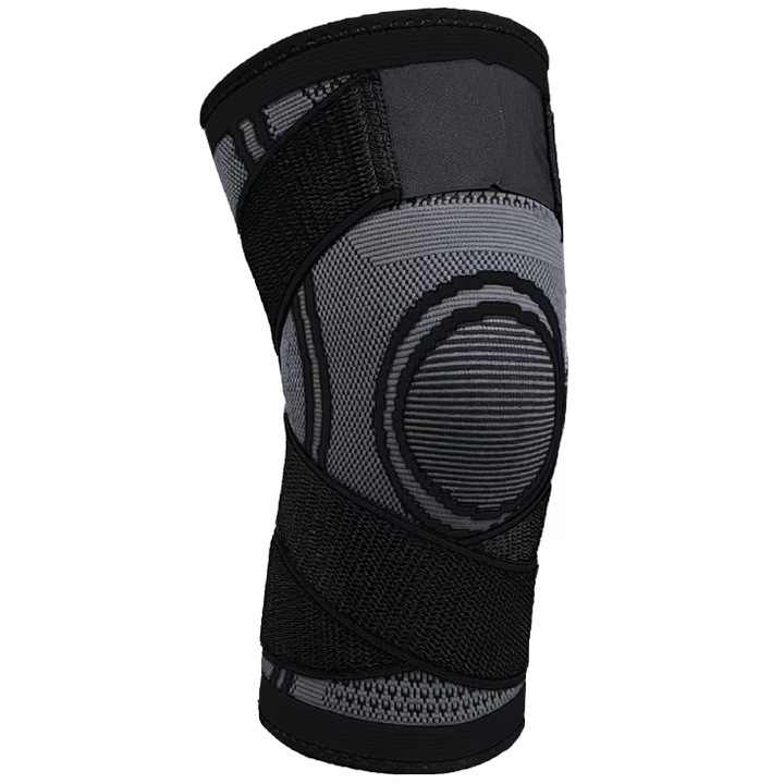 Orteza pentru genunchi, EJANBO, Elastan/Nylon, Negru, M