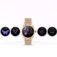 Ceas smartwatch KW10, pentru femei, monitorizare ciclu menstrual, ritm cardiac, pedometru, sedentarism, somn, notificari instant, bratara metalica, rezistent la apa ip68, vibratii, multi sport, auriu