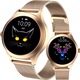 Ceas smartwatch KW10, pentru femei, monitorizare ciclu menstrual, ritm cardiac, pedometru, sedentarism, somn, notificari instant, bratara metalica, rezistent la apa ip68, vibratii, multi sport, auriu