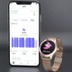 Ceas smartwatch KW10, pentru femei, monitorizare ciclu menstrual, ritm cardiac, pedometru, sedentarism, somn, notificari instant, bratara metalica, rezistent la apa ip68, vibratii, multi sport, auriu