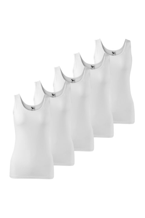 Комплект 5 дамски потника, Многоцветен