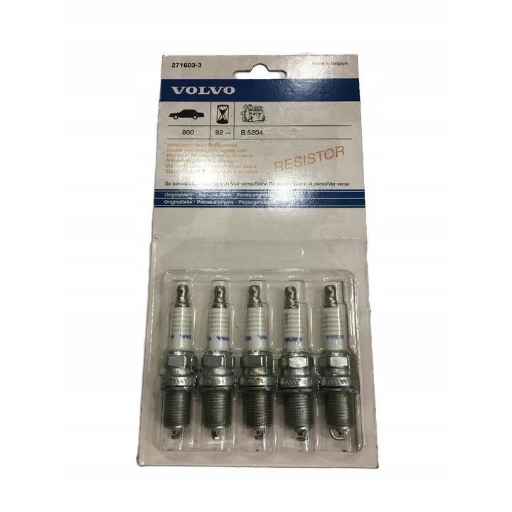 5 db gyújtógyertya készlet, Volvo, 850-el kompatibilis, ezüst/fehér