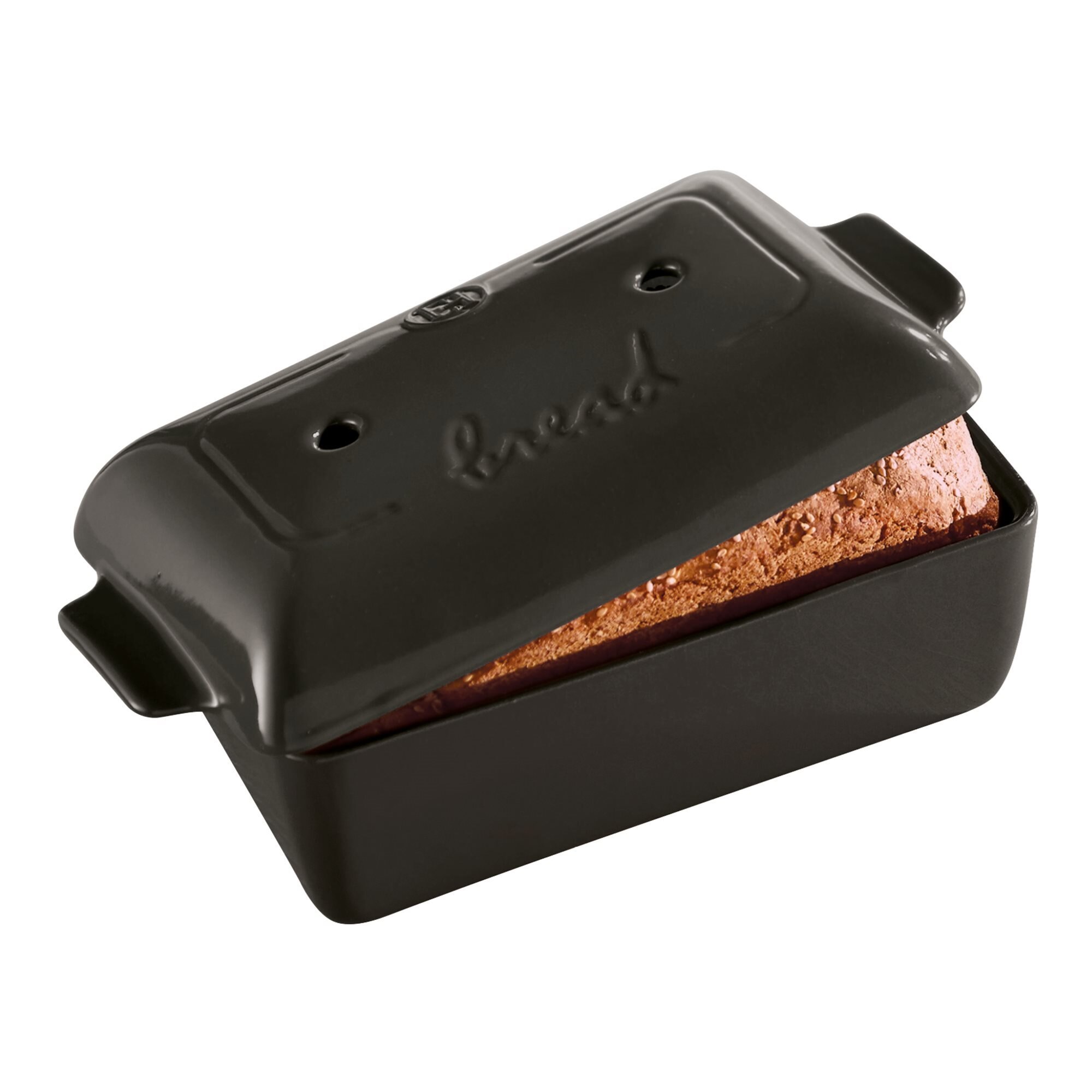 Vas pentru paine 28 x 15 x 12 cm/1,8 l, Charcoal - Emile Henry