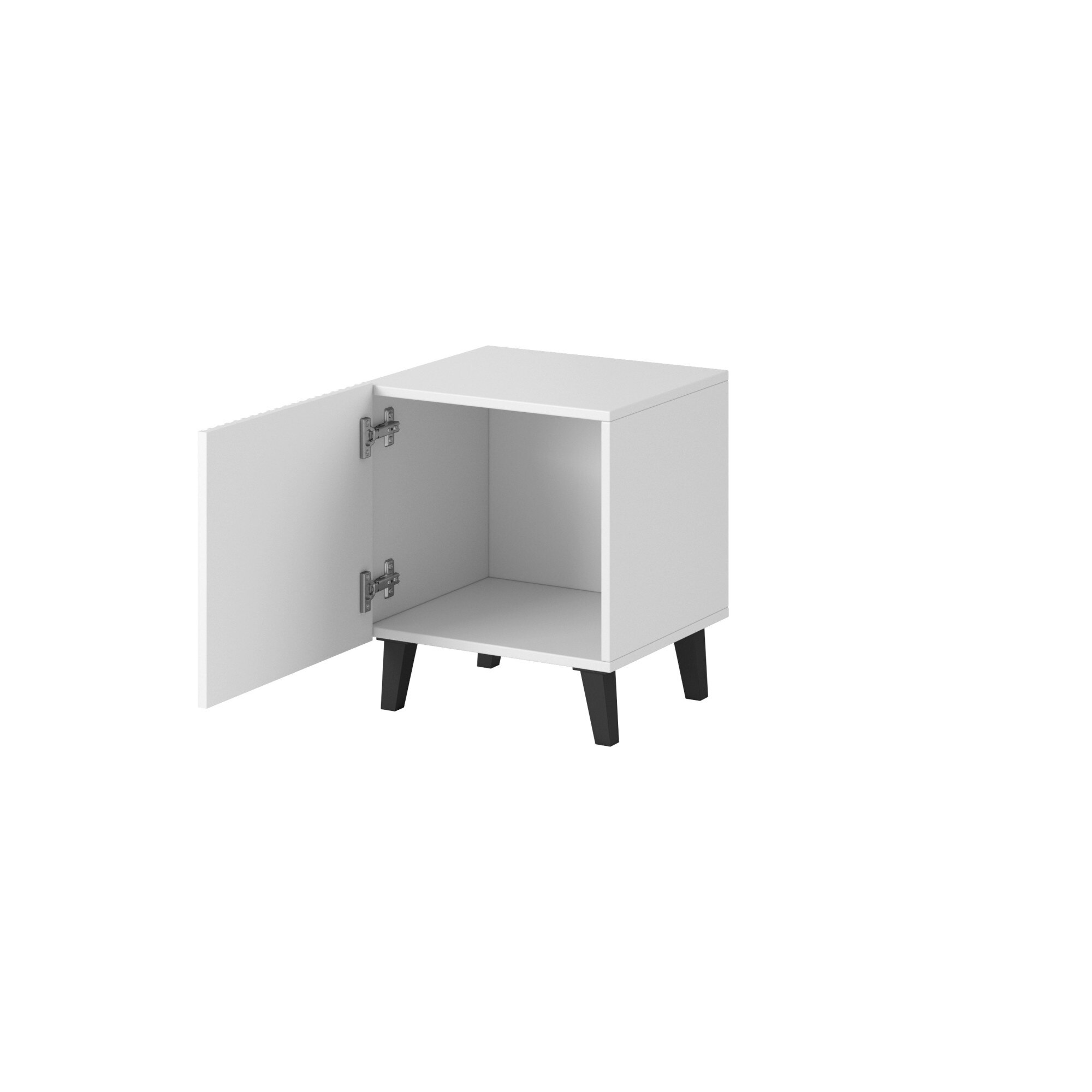 Set 2 noptiere, AKL Furniture Private, MDF/Melamina, 45x19x51 cm, Alb