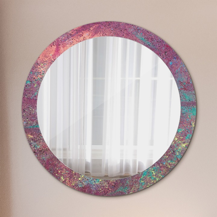 Fali tükör, Tulup, kerek, Színek Fesztiválja, kerettel, Piros, Ø80 cm, 010090550110300072582