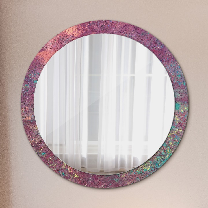 Fali tükör, Tulup, kerek, Színek Fesztiválja, kerettel, Piros, Ø90 cm, 010090550120300072582