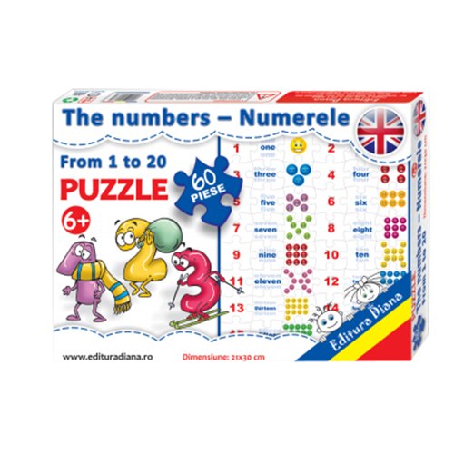 Puzzle Editura Diana, Numerele, 60 piese