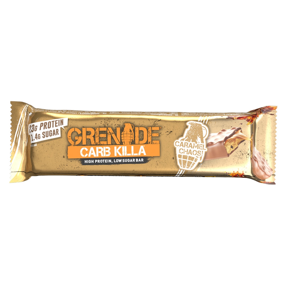 Baton proteic Grenade Carb Killa cu aroma de Caramel, 60 g