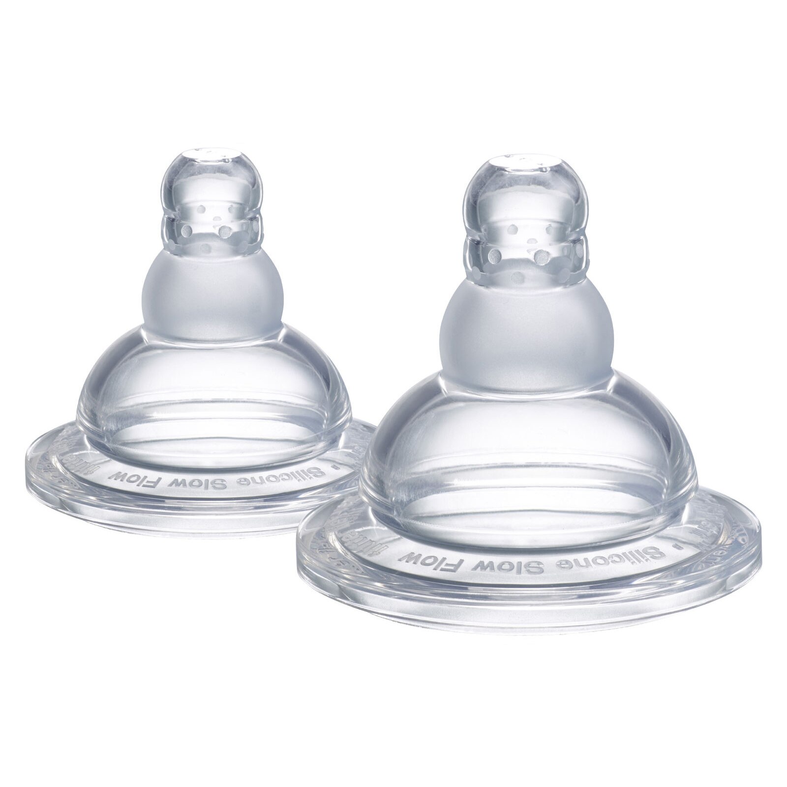 Set 2 tetine din silicon Mii Sophie, flux lent