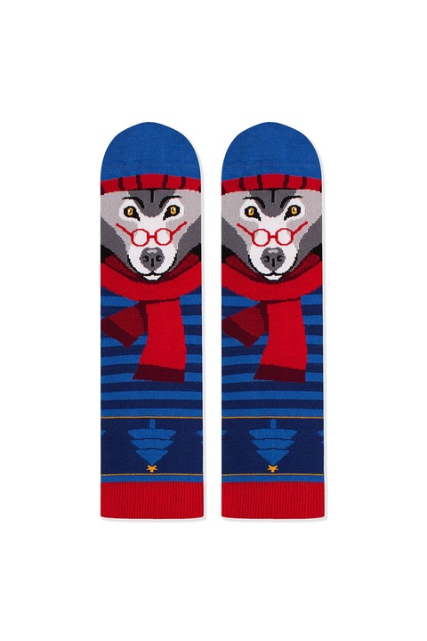 Бамбукови коледни чорапи Comfort Feet Socks CHRISTMAS WOLF, 27-30 EU, Multicolor