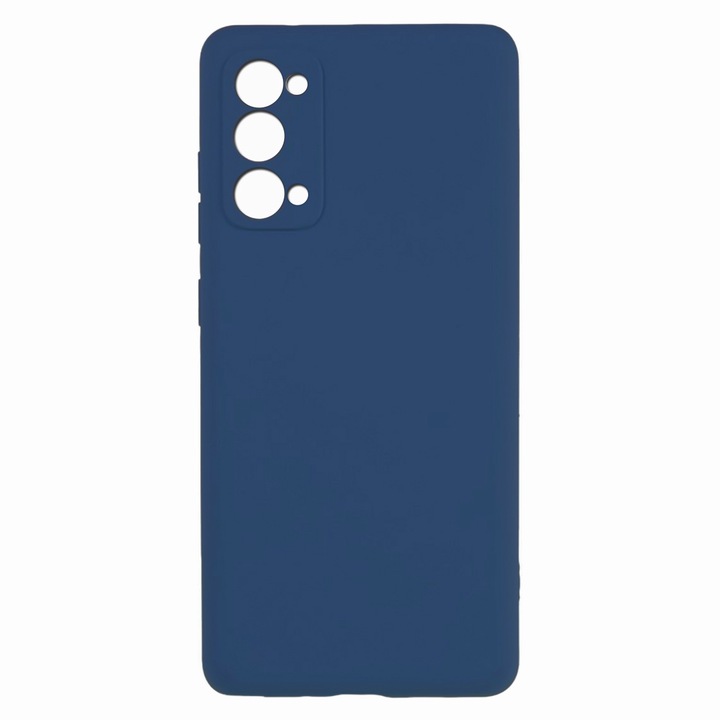 Husa de silicon pentru Samsung Galaxy S20, semi-rigida, cu finisaj mat, Soft Touch, interior microfibra, protectie camere, Blue Navy