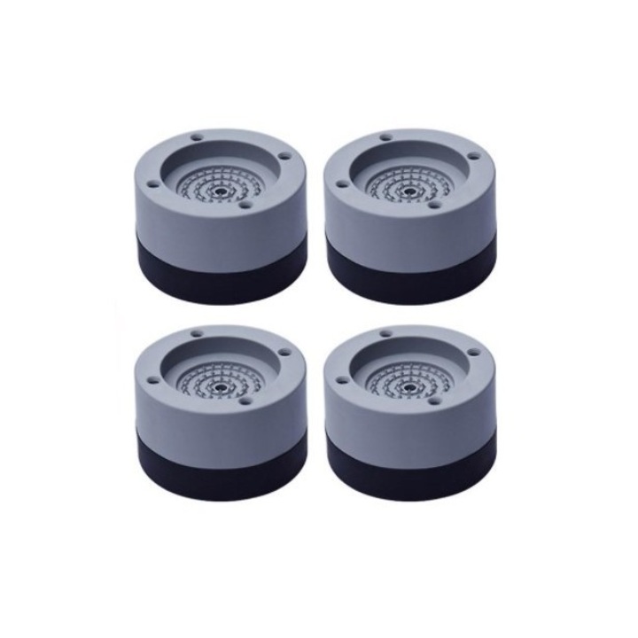 Set de 4 picioruse tampon anti-vibratie, suport anti-zgomot si antiderapante pentru electrocasnice si mobilier