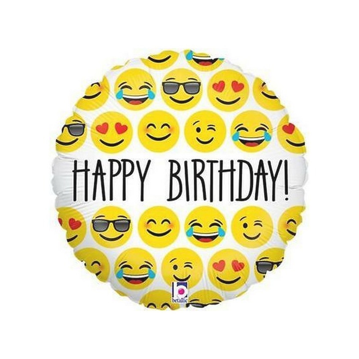 Happy Birthday mosoly fólia lufi - 45 cm