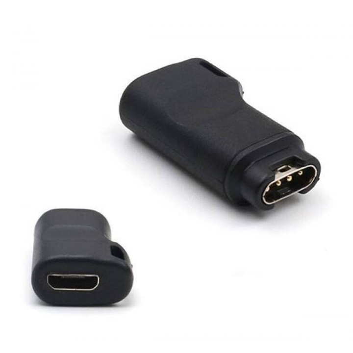 Okosóra töltő átalakító / USB adapter - 1db - microUSB kábellel használható, kulcstartóra tehető - Garmin Fenix 5 / 5S / 5X / 5X Plus / 5X Plus Sapphire / 6X / 6X Sapphire / 6X Pro / 6X Pro Solar / 6X Pro Sapphire / Forerunner 935 / 745 / Vivoactive 3