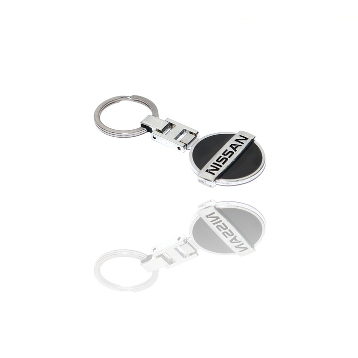 Breloc Nissan negru, premium 3d cu doua fete, in cutie Magrot 20247