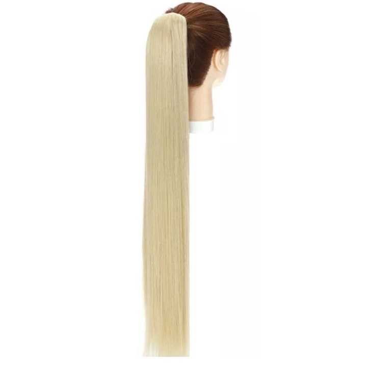Extensie de par Coada par Blond Cenusiu, dreapta, tip cleste, 60 cm, Animis Beauty ®, fibra sintetica cu aspect natural
