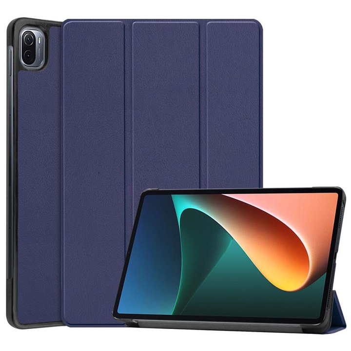 Защитен флип капак, съвместим с Xiaomi Pad 5/5 Pro 2021, 11", FoldPro, екологична кожа, син