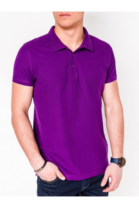 Ombre Sheer Férfi rövid ujjú ing Lila S