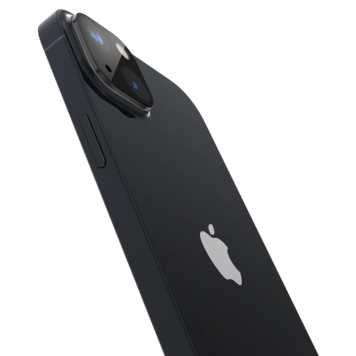 Kamerafilm iPhone 14/14 Plus készülékhez, Biztonságos üveg, Fekete