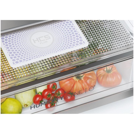 Combina frigorifica Haier HDW3620DNPD, 377 l, No Frost, Display, Raft vinuri, Conectivitate Wi-Fi, Clasa D, H 200 cm, Dark inox
