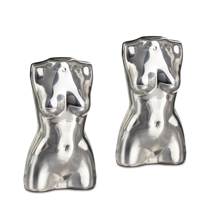 Охлаждащи кубове за напитки, Бюст, Метал, Сребрист