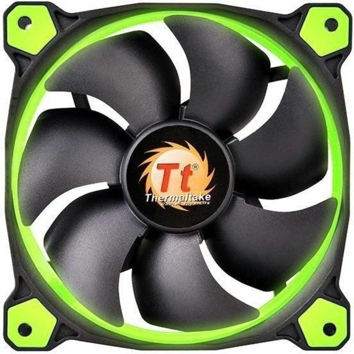 Thermaltake Riing 120mm Rendszerhűtő - Zöld LED (314220)