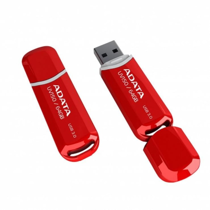 ADATA DashDrive UV150 външна памет 64GB USB 3.0 Red